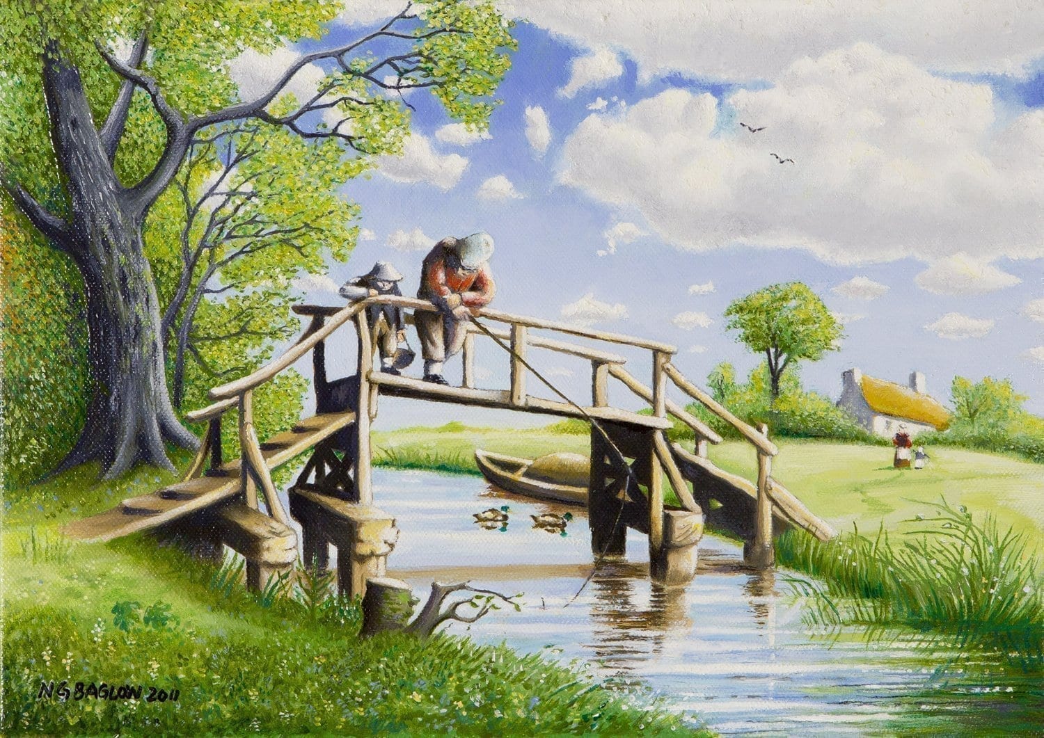 'The Fishermen' - an open print by Neil Baglow