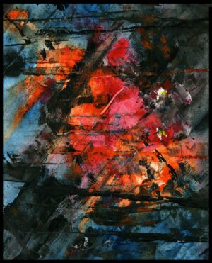 'Forest Fire' by Colin Callon . An abstract framed canvas art print.