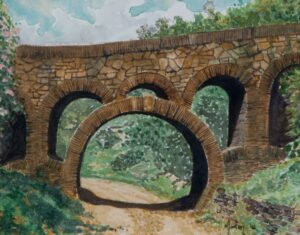 'Seven Arch Bridge. Rivington' Morton Murray. Framed Fine Art Print