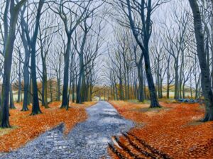 'Shawes Drive, Autumn' by Neil Baglow original painting