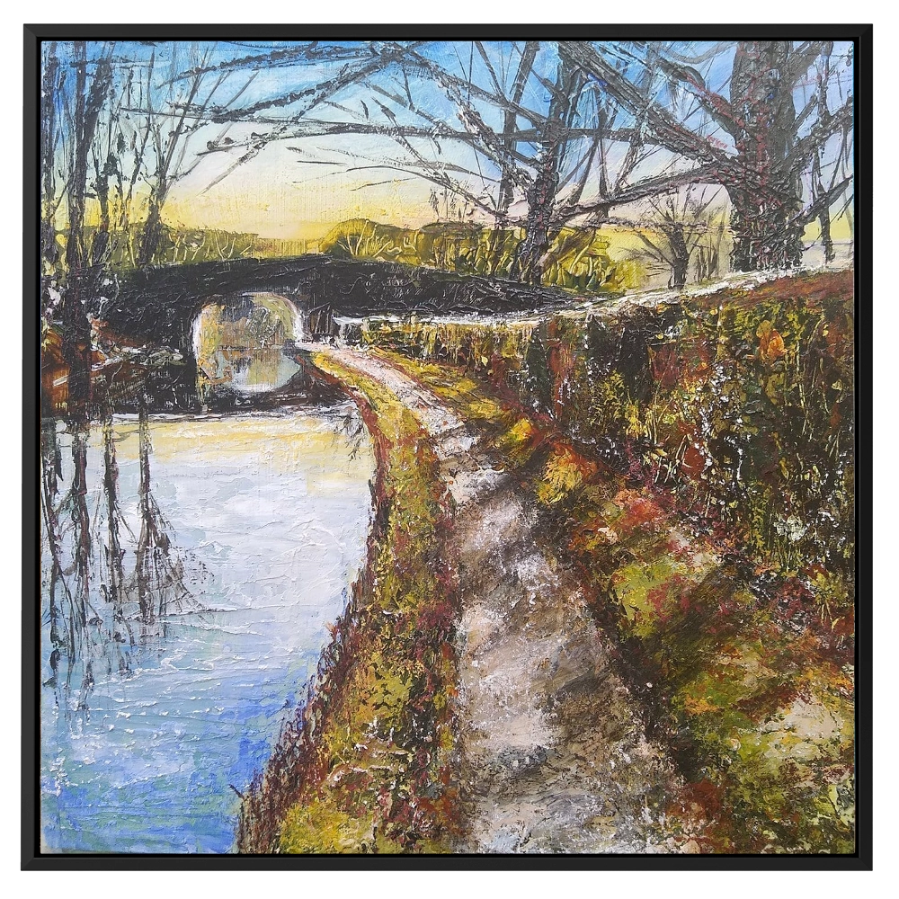 'Dappled Shade' Pat Richardson Black Framed Canvas Artwork