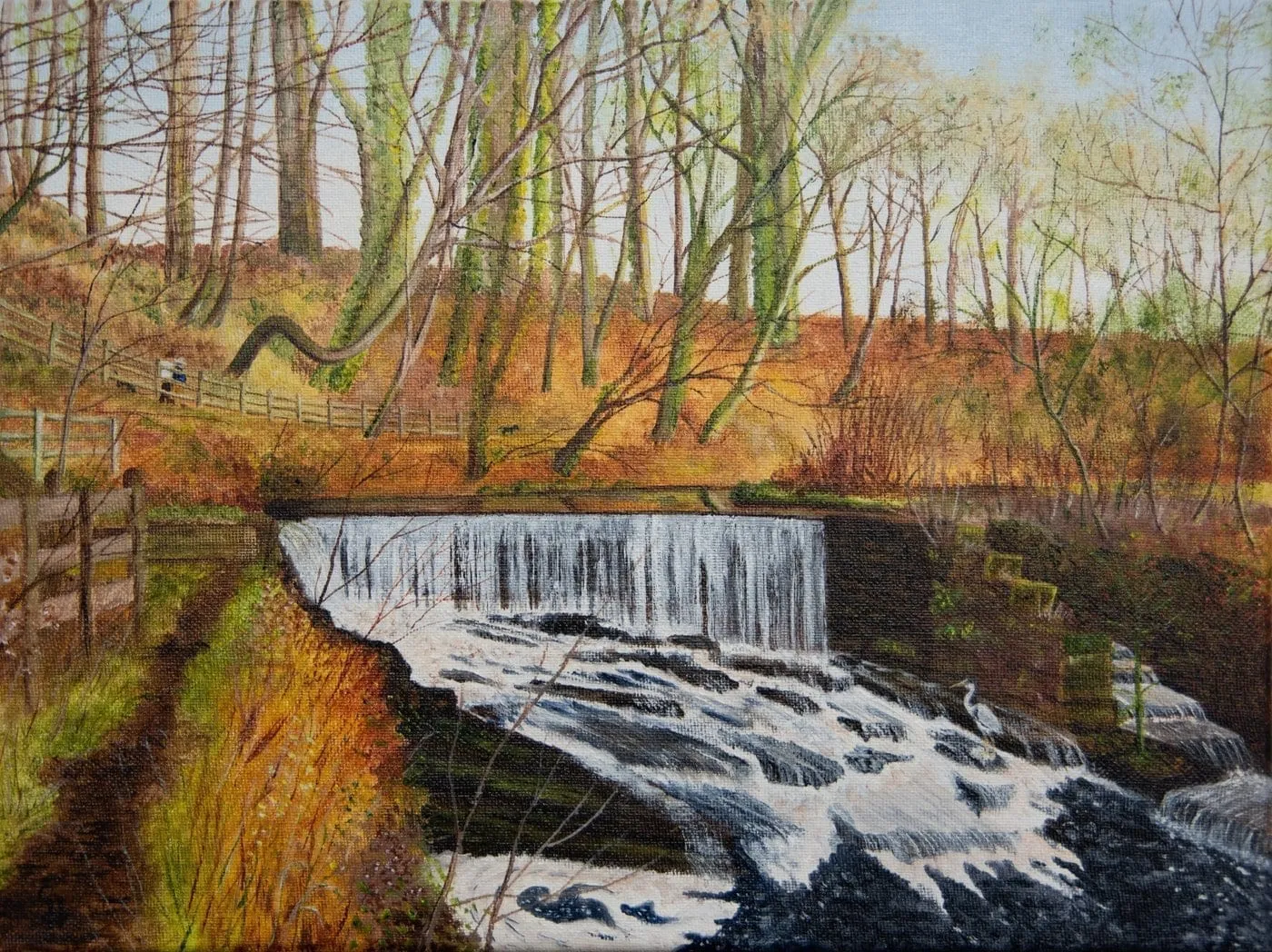 'Birkacre Weir and Fish Steps' by George Horsfield