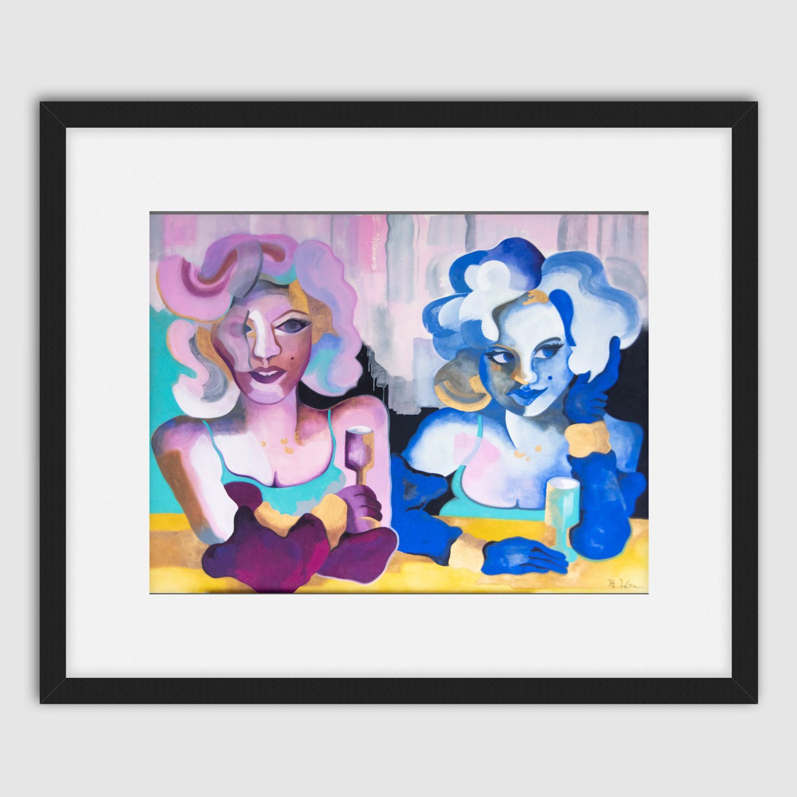 'Glamour Girls' by Karen Wise. Framed prints.