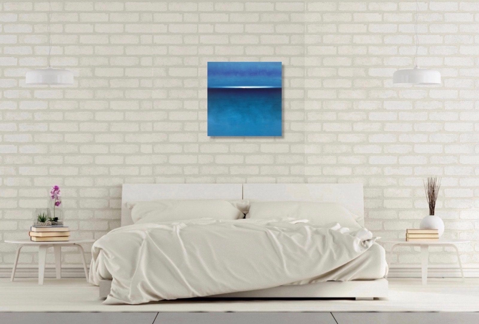 'Light on the Water'Julia EverettOriginal PaintingOil on Canvas50cm x 50cm - Image 5