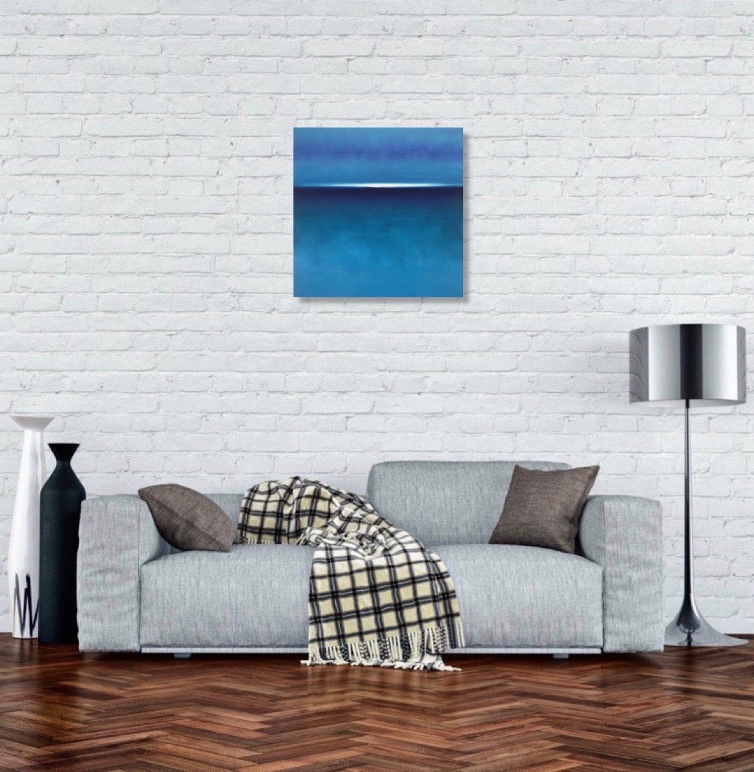 'Light on the Water'Julia EverettOriginal PaintingOil on Canvas50cm x 50cm - Image 7