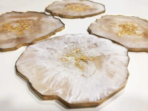 Gold Coaster Set by Tara Art London