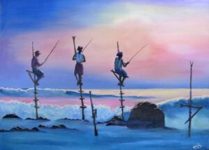 'Stilt Fishermen in Sri Lanka' by Chris Rowe