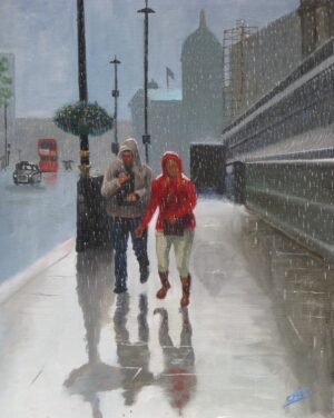'London in the Rain' by Chris Rowe