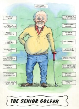 'The Senior Golfer' - a card by Chris Rowe