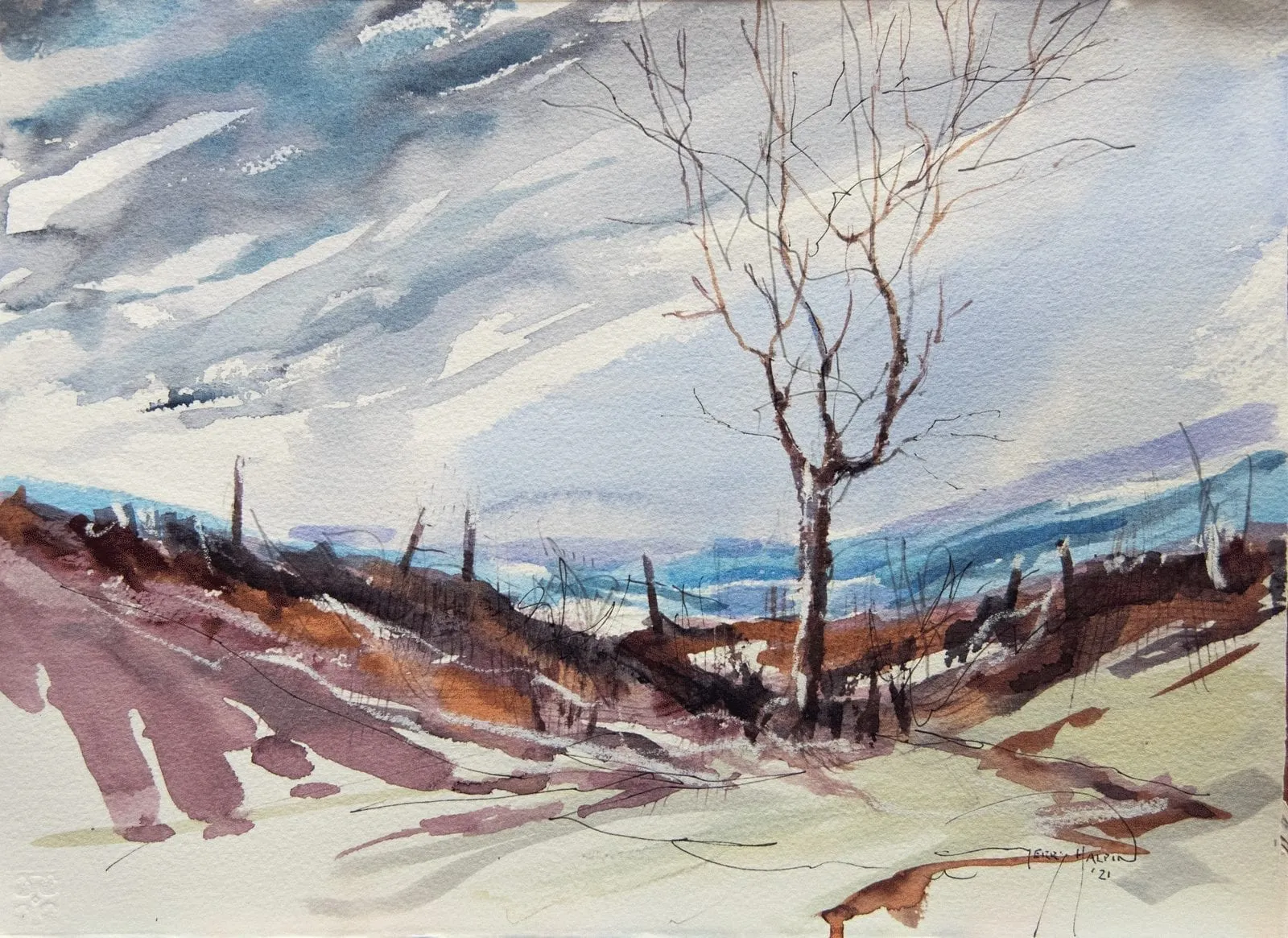 'Moorland Bare Tree 1' by Gerry Halpin