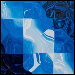 'Frozen Water' by Tracy Calderbank, LE Framed Canvas