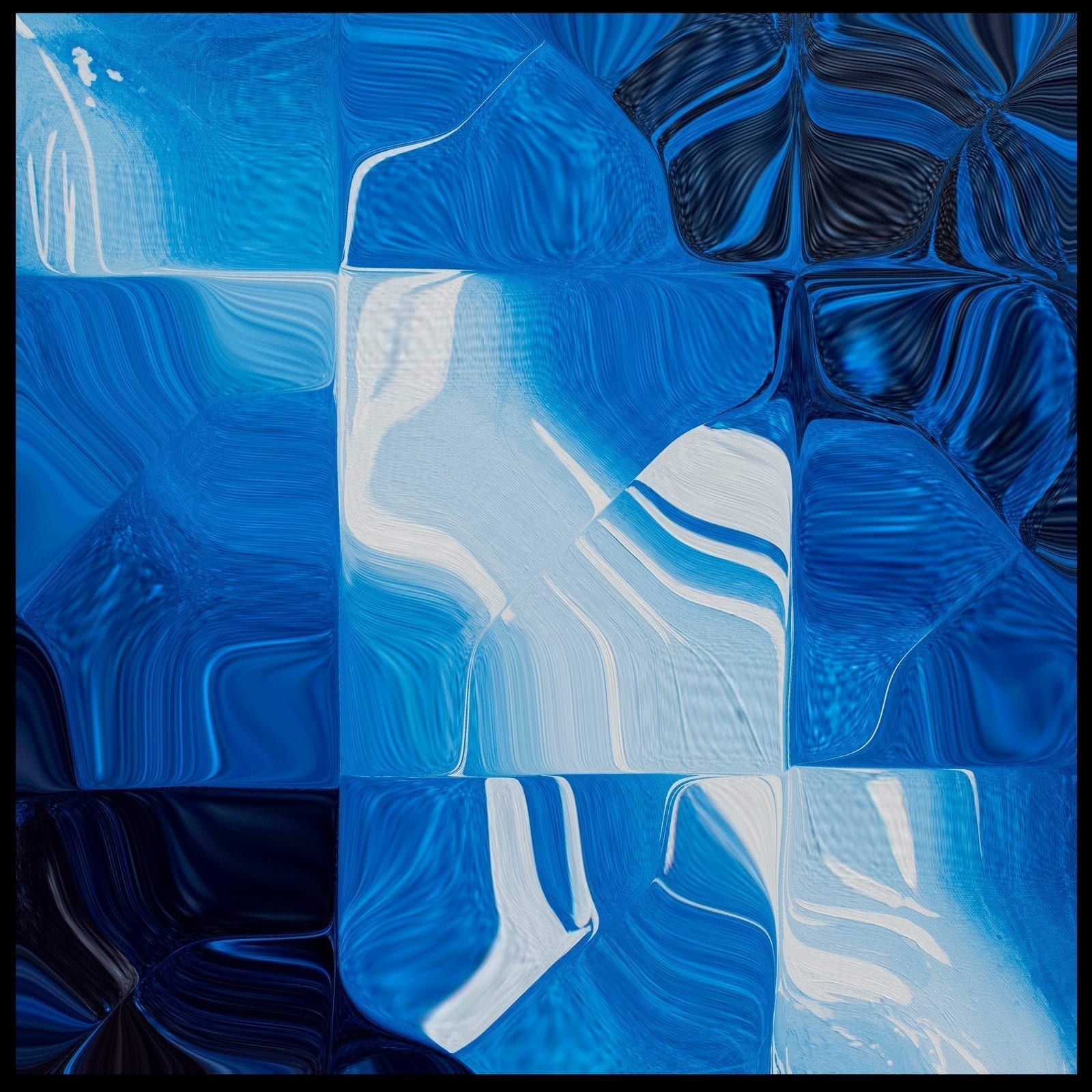 'Frozen Water' by Tracy Calderbank, LE Framed Canvas
