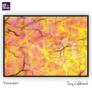 Firewater by Tracy Calderbank. Framed Canvas Art Print - Limited edition