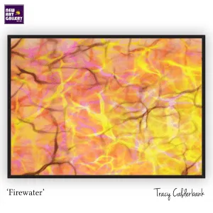 Firewater by Tracy Calderbank. Framed Canvas Art Print - Limited edition