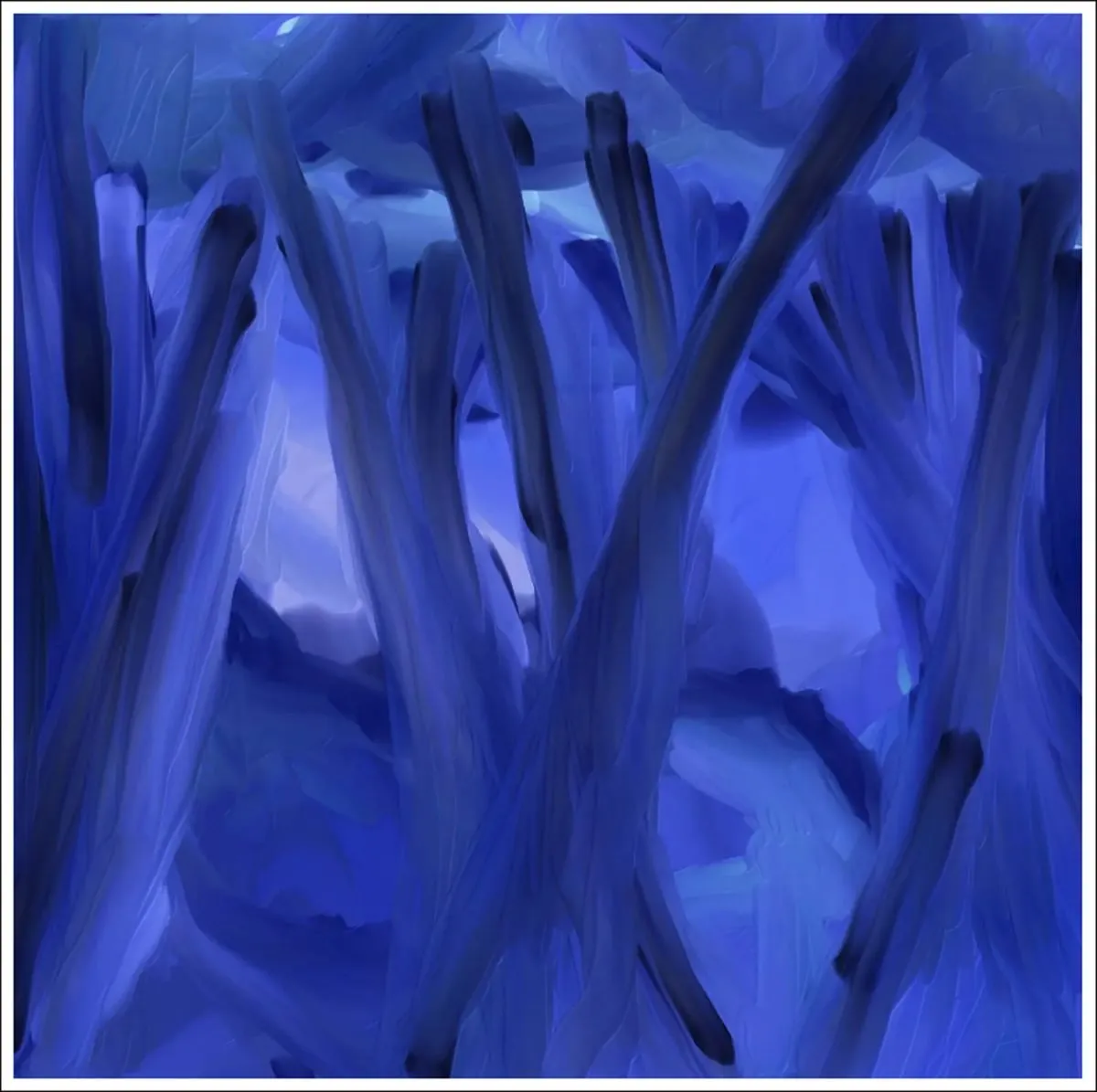 'Night' by Tracy Calderbank Framed Canvas Art Print Limited Edition.
