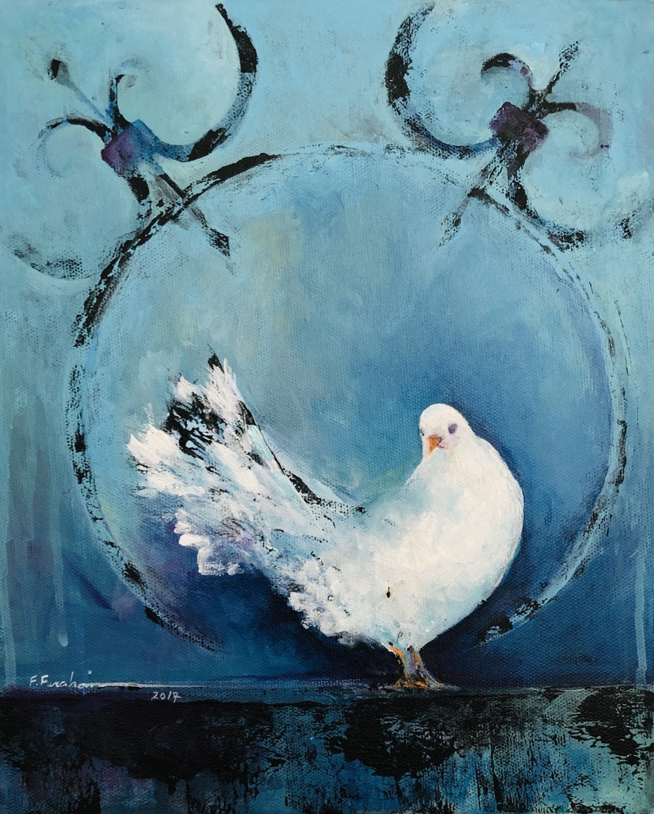 'Dove' Fatemeh Farahani. Original Painting