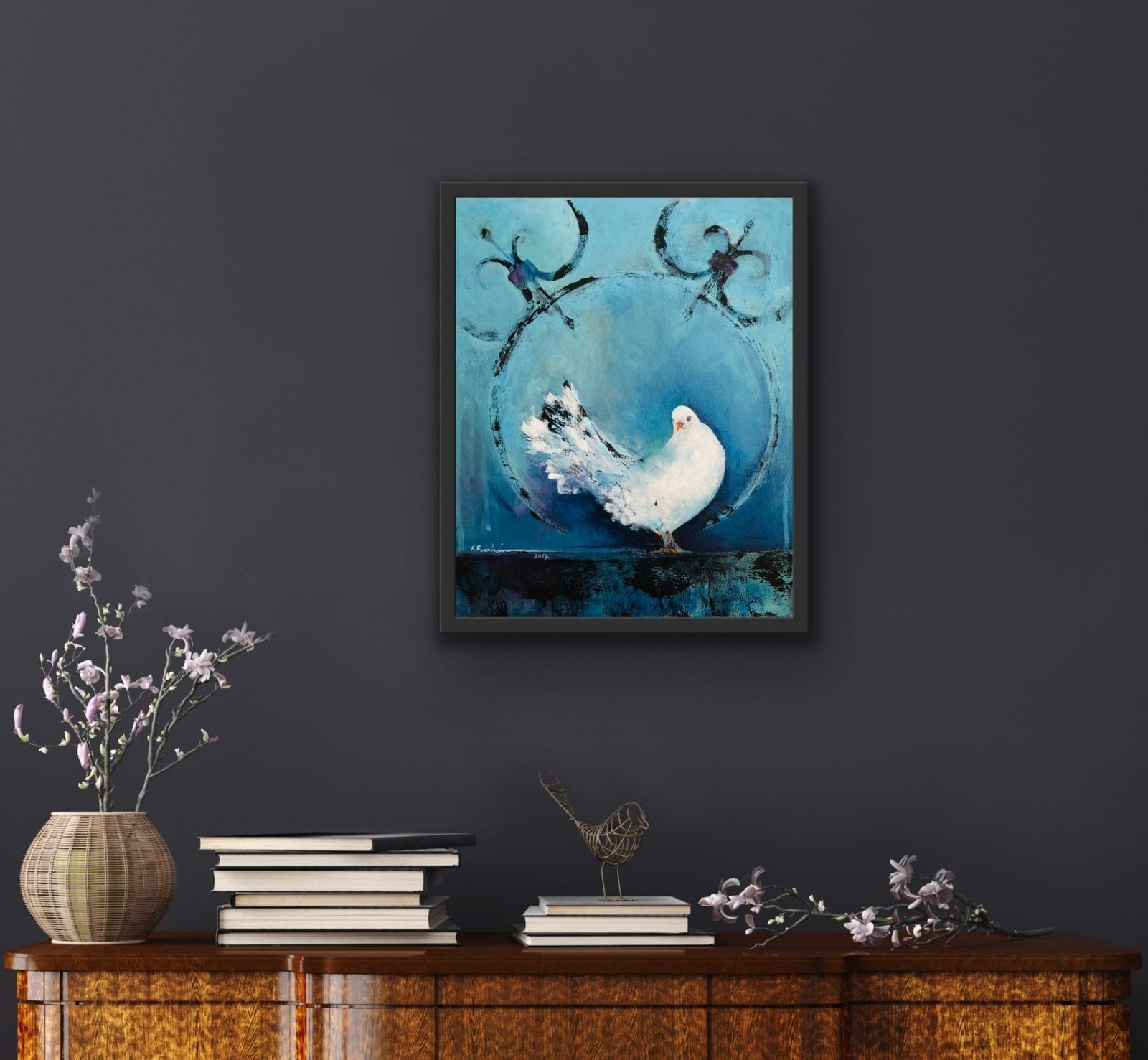 'Dove' Fatemeh Farahani. Original Painting - Image 2