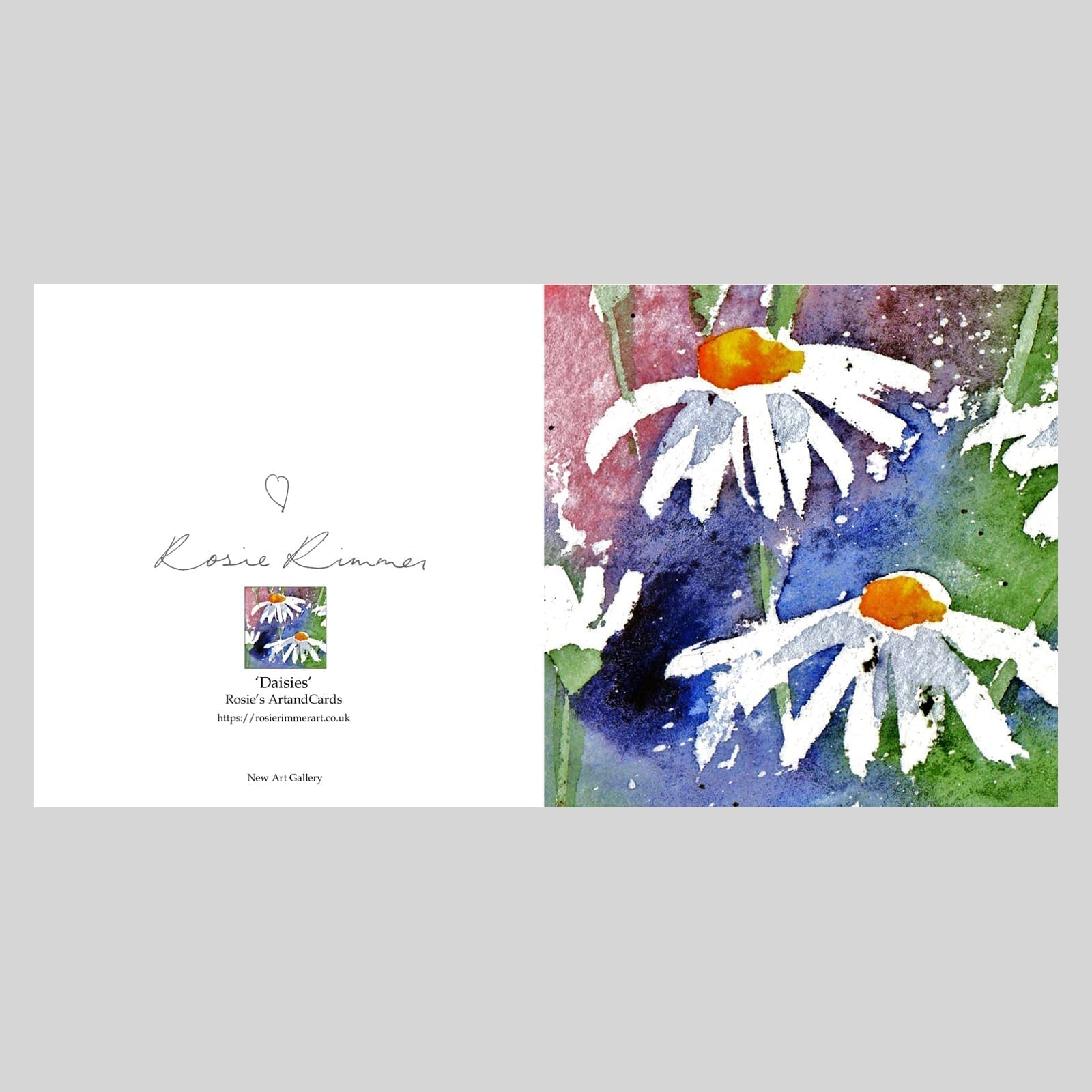 'Daisies' a card by Rosie Rimmer
