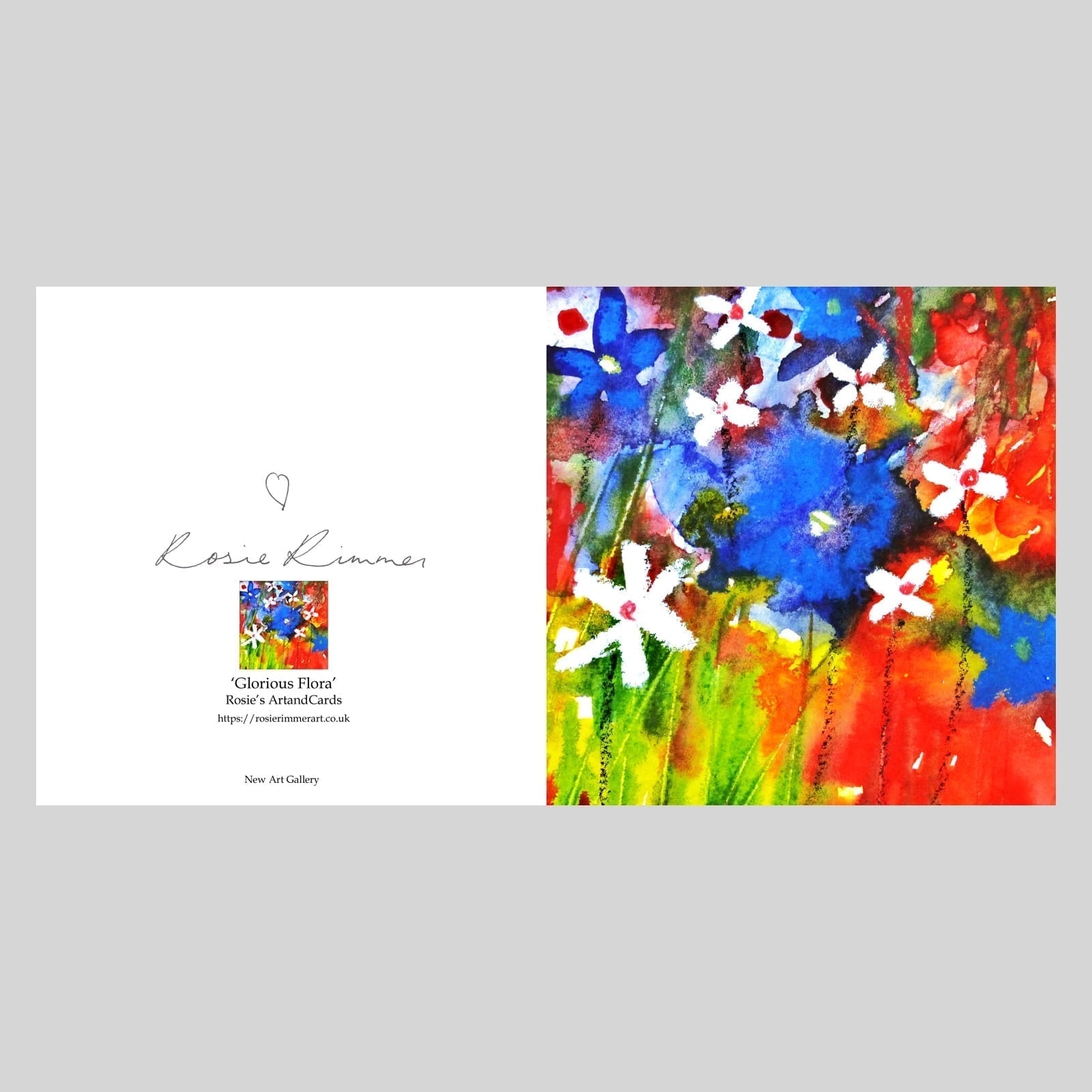 'Glorious Flora'- Fine Art Cards from an Original by Rosie Rimmer