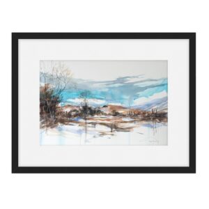 'Moorland: Approaching Rain', with black frame by Gerry Halpin
