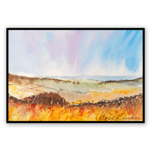 Smithills Moor. Black framed art canvas.