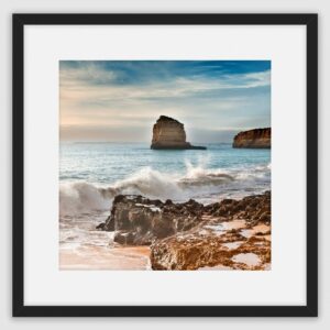 'Coastline of the Praia de Luz, Portugal' A framed fine art print by Stephen Knowles