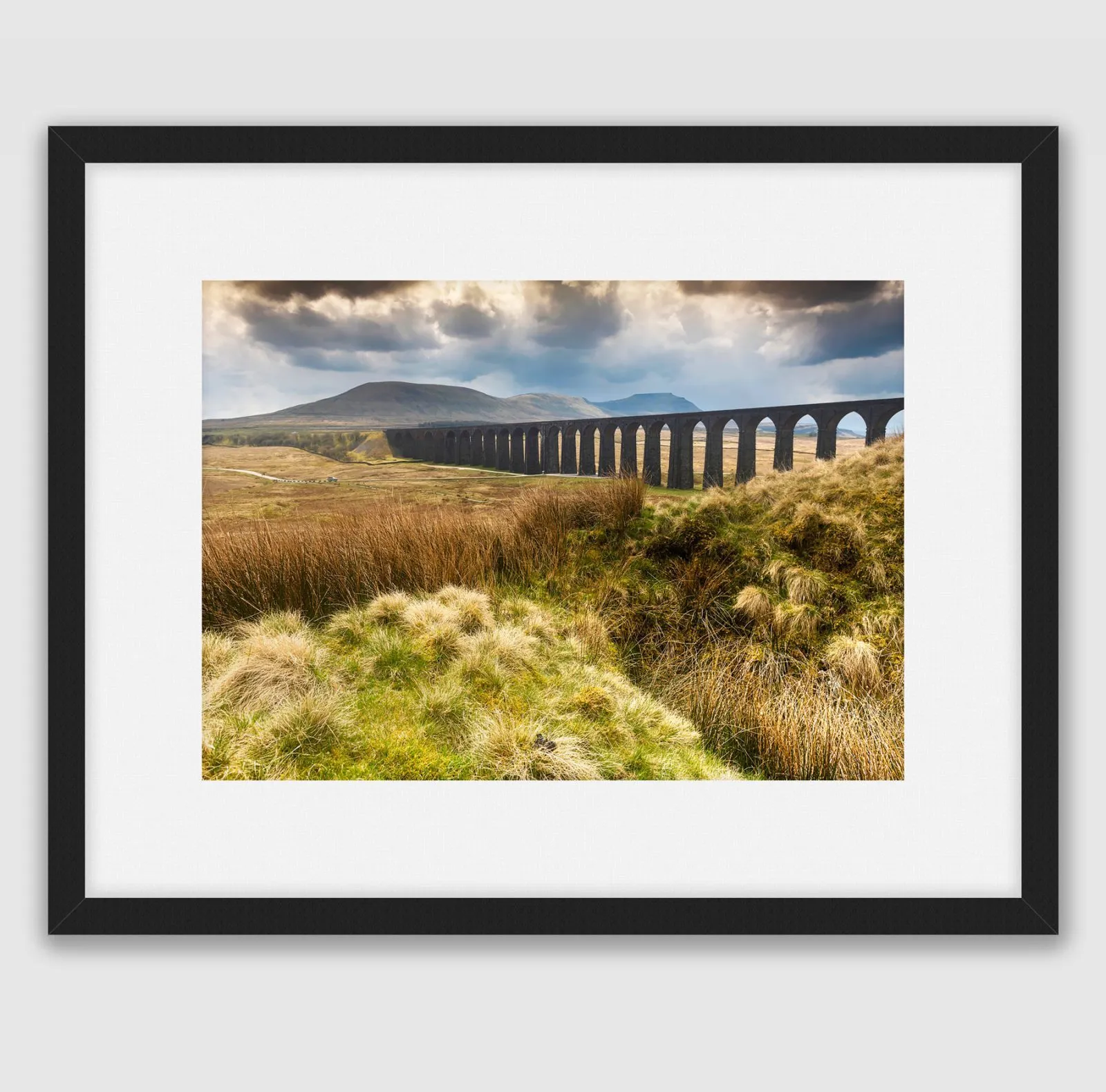 'Ribblehead Viaduct & Ingleborough'. A framed fine art print by Stephen Knowles