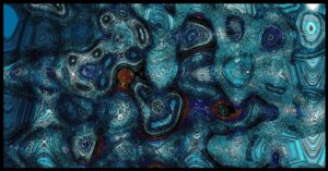 Dark Secrets abstract digital art on canvas by Margaret Ruaux