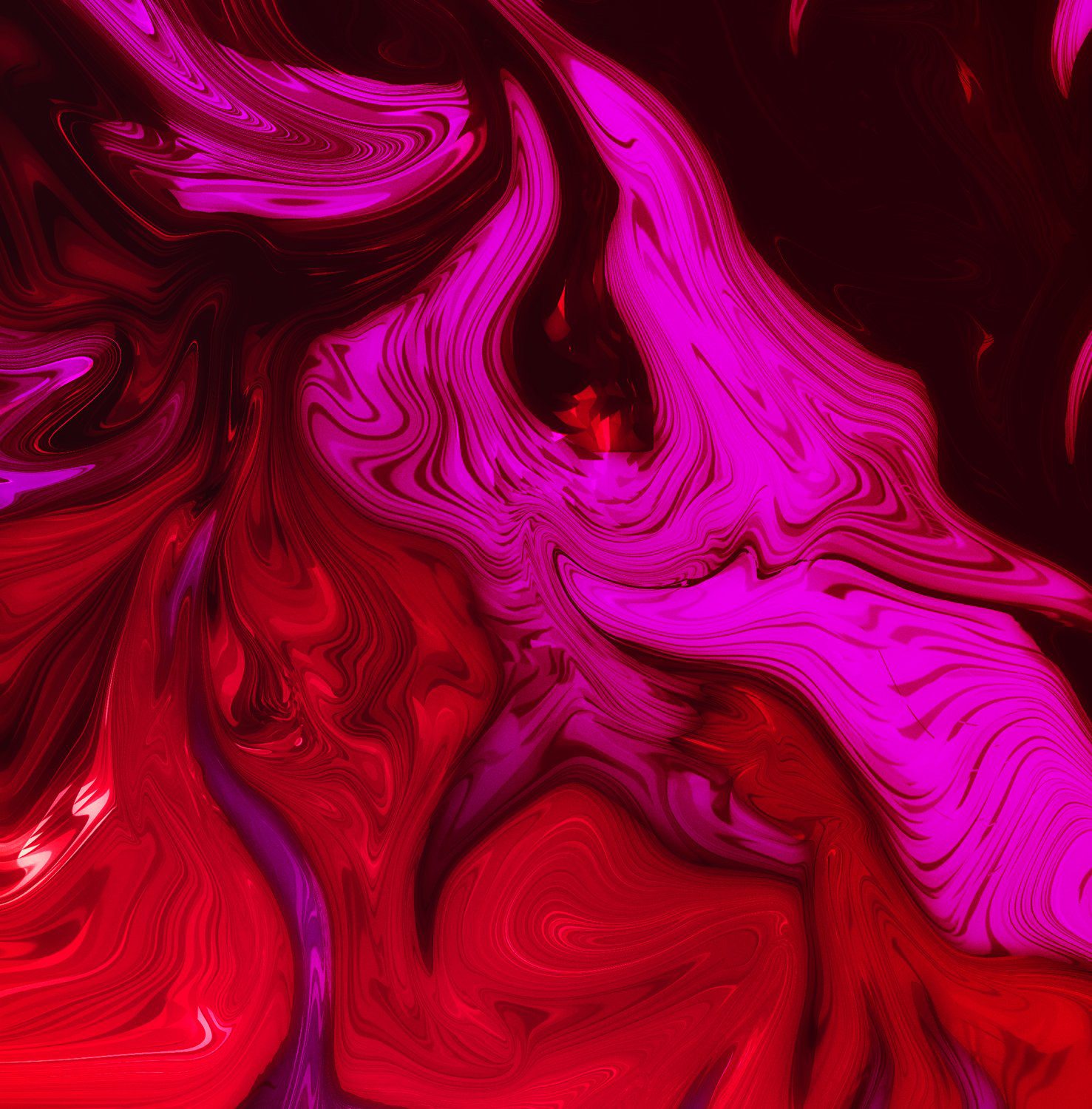 Fiery Healing abstract digital art on canvas by Margaret Ruaux