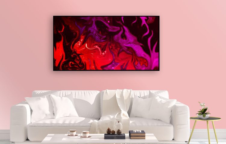 Fiery Healing abstract digital art on canvas by Margaret Ruaux