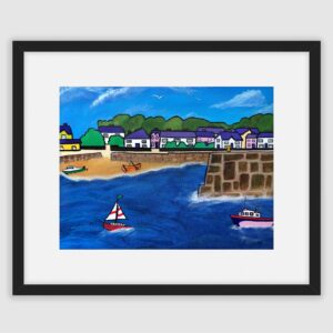 A framed fine art print of Saundersfoot Harbour by Lynartwales