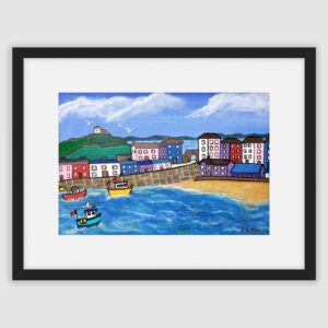 Fine art print of Tenby Harbour by Lynartwales