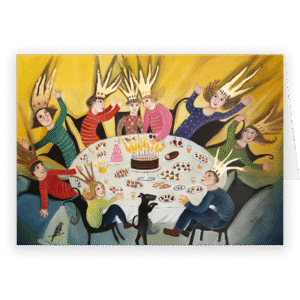 Birthday Party. A fine art Christmas Card by Kate Collins