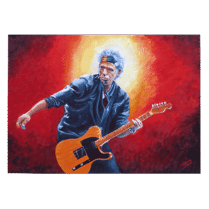 Keith In Full Flow. The original painting by Chris Rowe