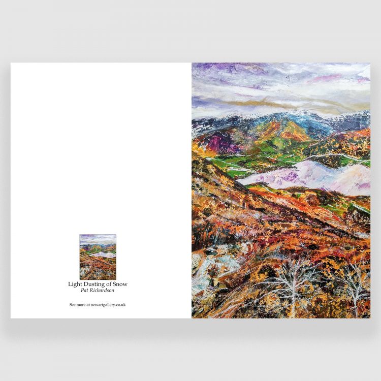A Light Dustin Of Snow. A fine art open card by Pat Richardson