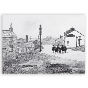 After School by Bob's Smithy, Bolton. Fine art print by Harold Willett