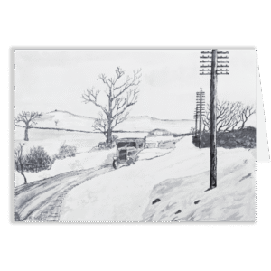 Snowbound, Rivington. Fine art card by Harold Willett