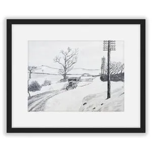 'Snowbound, Rivington' Harold Willett. Framed Fine Art Print.