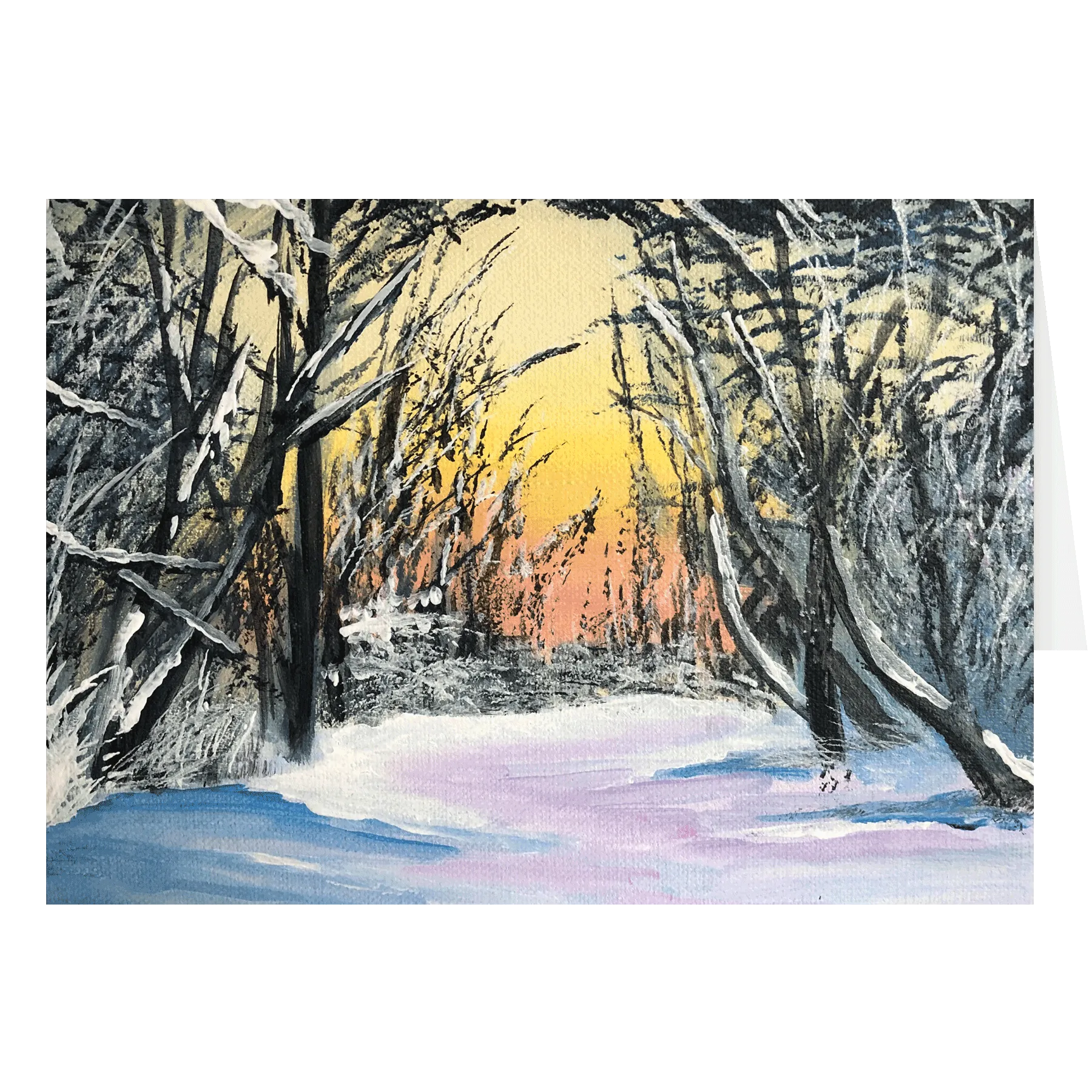 Winter Walk. A fine art card by Lisa Joli Art