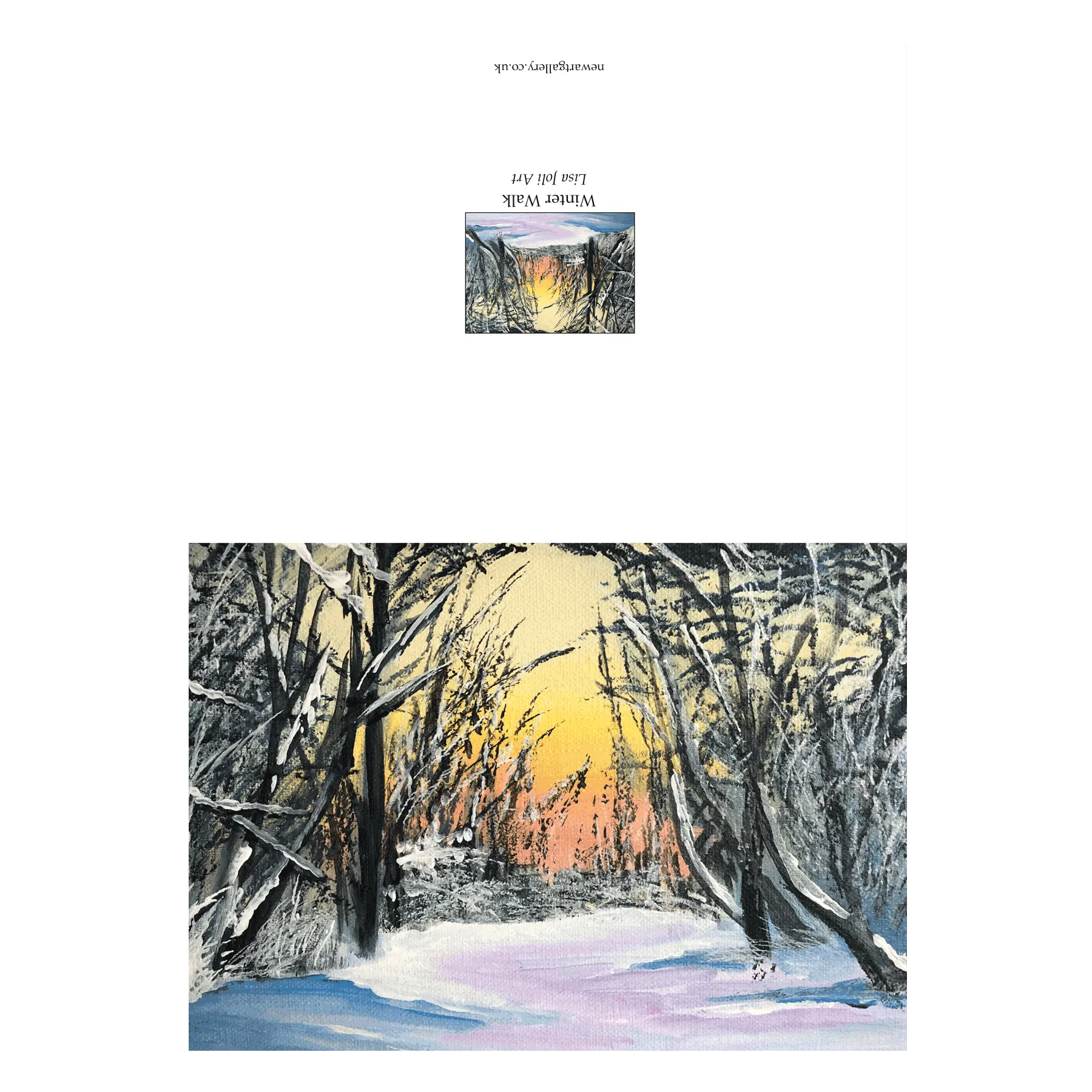 Winter Walk. A fine art card by Lisa Joli Art