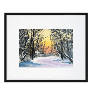 Winter Walk. A framed fine art print by Lisa Joli Art