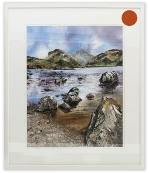 'Distant Peak' an original painting by Pat Richardson. SOLD.
