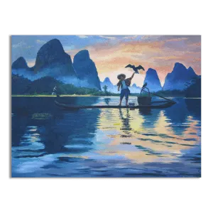 Guelin Sunset. Original painting by Chris Rowe