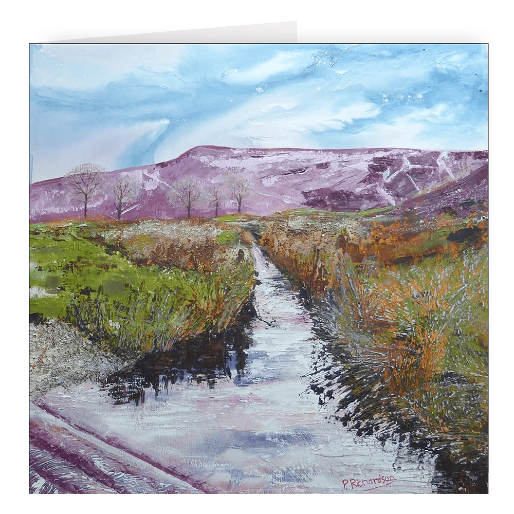 'Towards Winter Hill' Pat Richardson Artcard