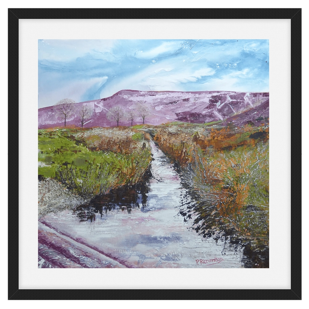 'Towards Winter Hill' Pat Richardson Framed and Mounted Artwork