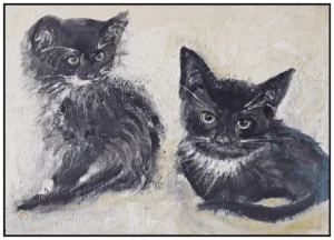 'Two Little Kittens' Pam Wakefield Original Painting