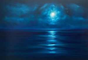 'Way Out in the Clear Moonlight' Julia Everett Original Painting.