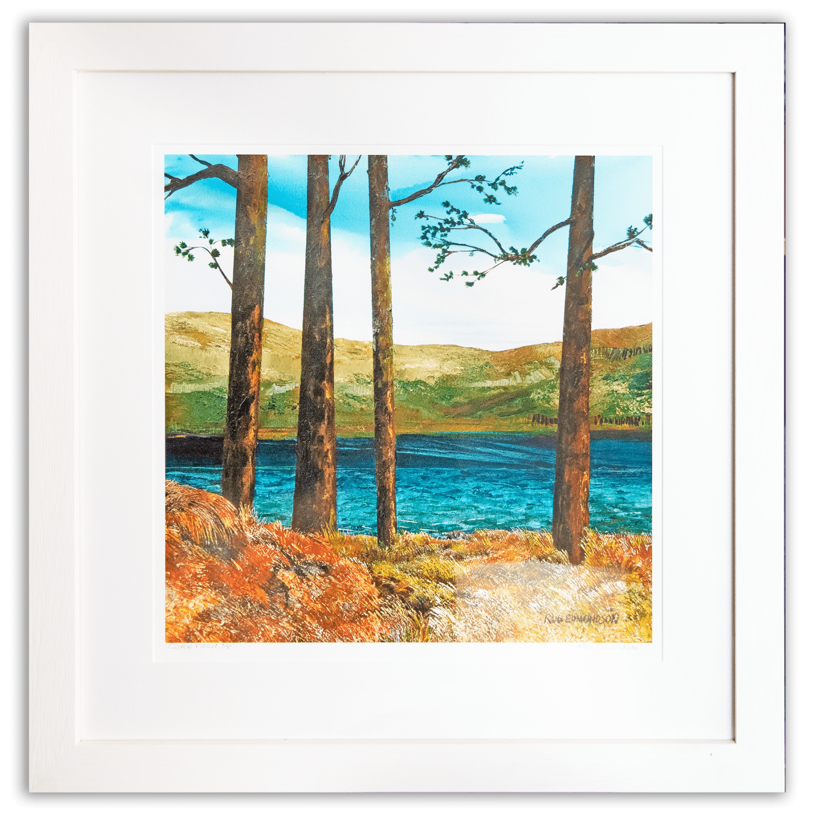Lake View. Framed limited edition print by Rob Edmondson