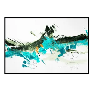 'Shoreline Study: Sea Spray l' Gerry Halpin. Framed canvas print.