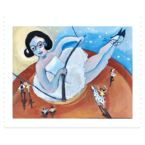 Trapeze Lady by Kate Collins. A fine art print.